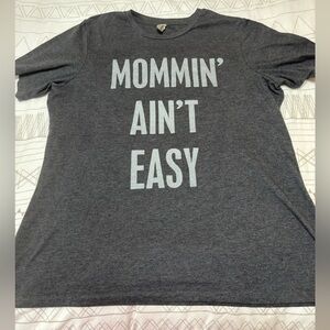 Mommin' Ain't Easy Short Sleeve Tee - Charcoal